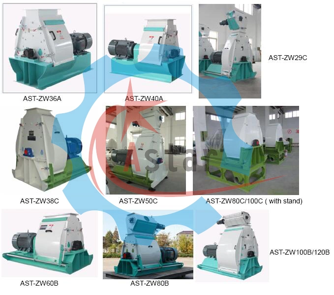 Ast-Zw100b Large Capacity Feed Mill Corn Mill Grinder